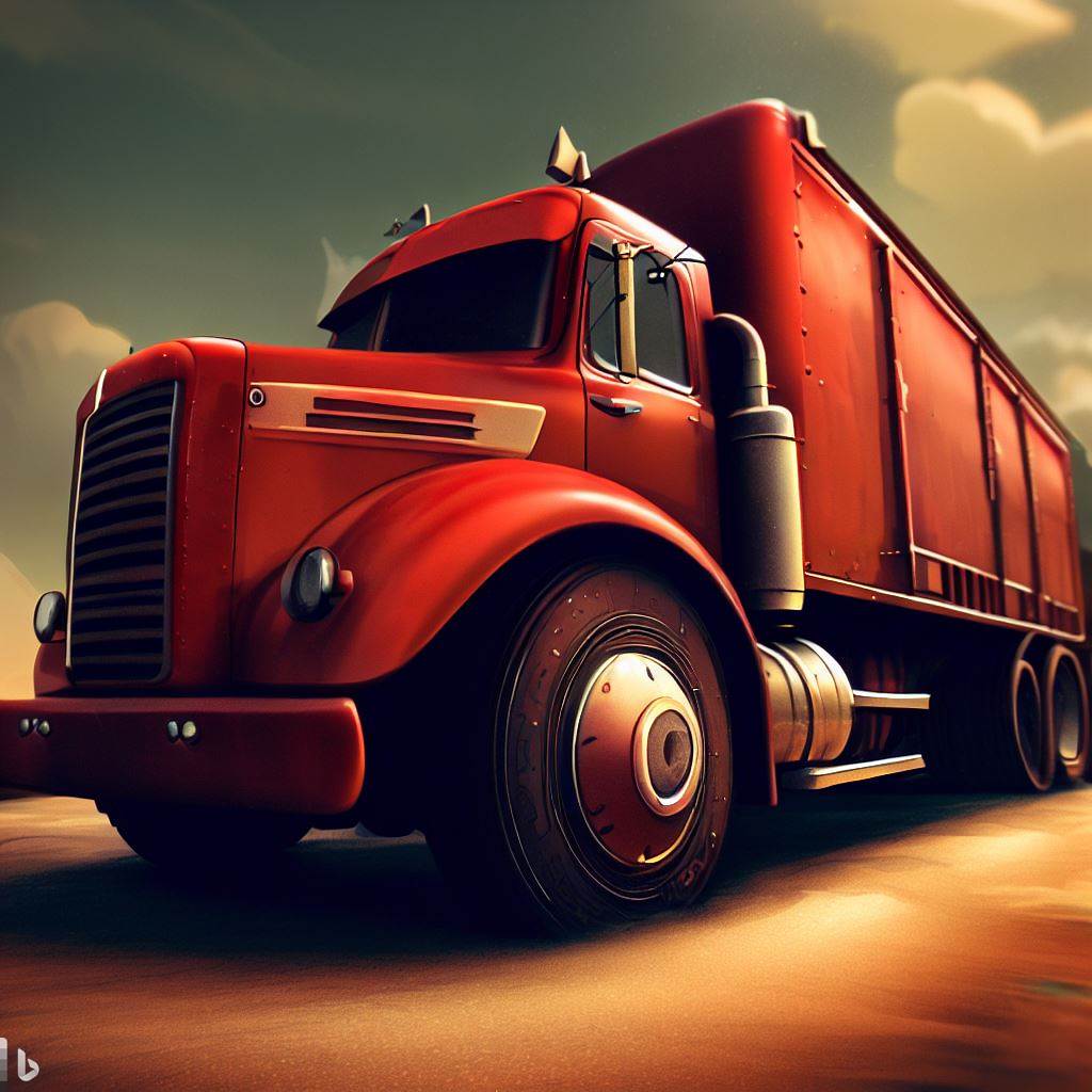 un camión rojo